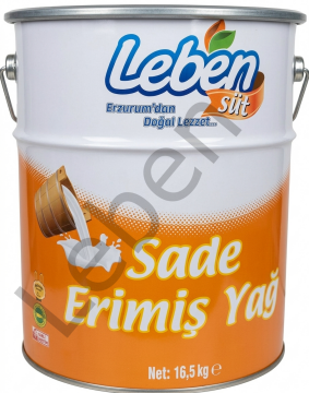 Leben Eritilmiş Tereyağı 16,5 kg.(Net: 16,5 kg) SADE YAĞ